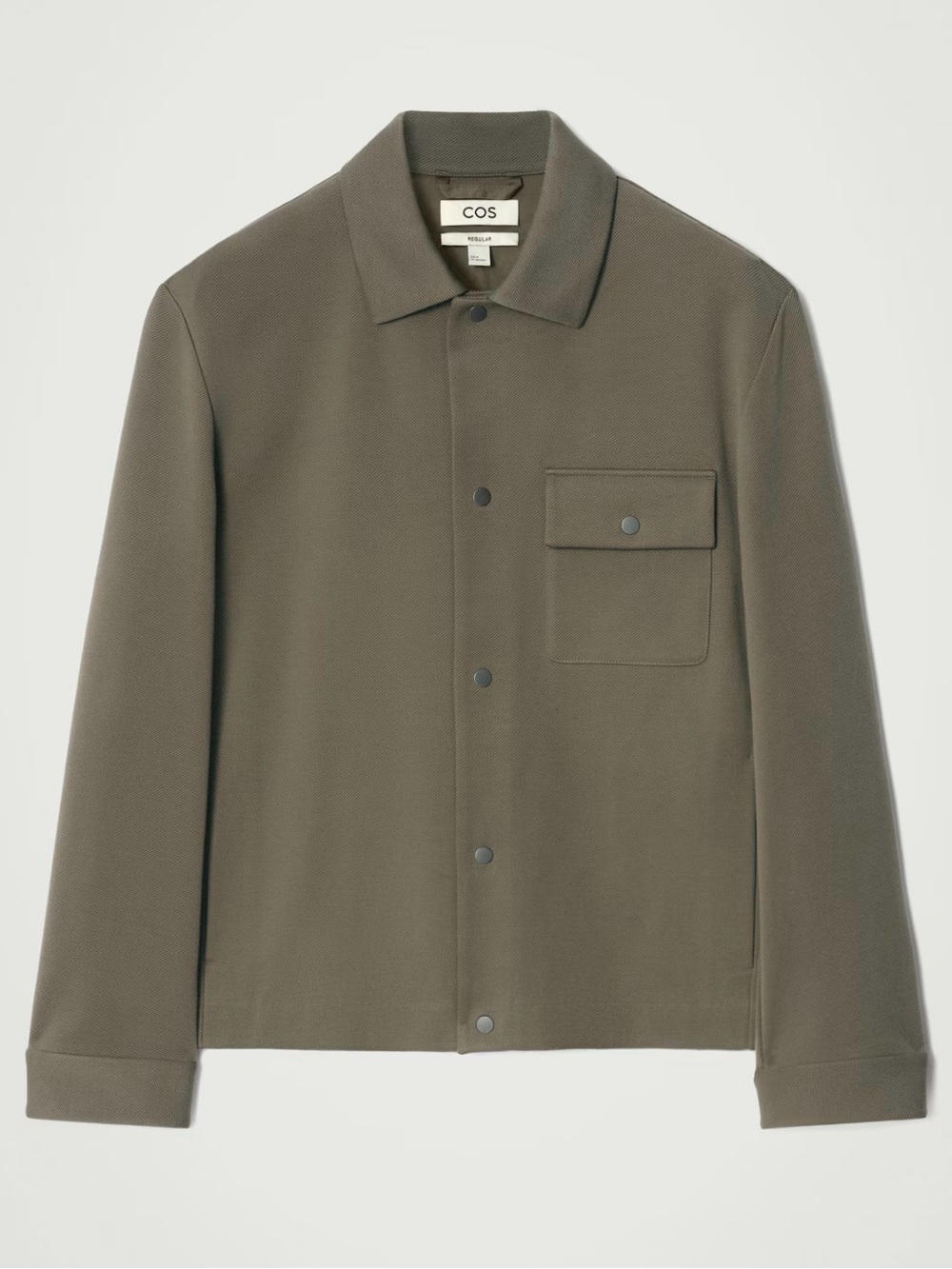 COS Men's Green Twill Shirt Chore Jacket